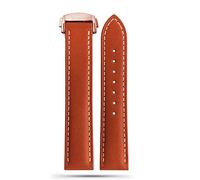 NTALJC per Omega 300 150 007 AT150 Cinturino Marrone Bracciale Chiusura deployante 19mm 20mm 21mm Cinturino in Pelle Italiana