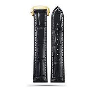 NTALJC per Omega 300 150 007 AT150 Cinturino Marrone Bracciale Chiusura deployante 19mm 20mm 21mm Cinturino in Pelle Italiana