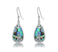 NTALJC Silver Butterfly Dragonfly Bumble Bee Bat Cat Bunny Axolotl Highland Cow Frog Sloth Snake Dragon Dinosaur Dangle Dangly Drop Charm Earrings Insect Jewellery Gifts for Women