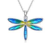NTALJC Silver Butterfly Dragonfly Hummingbird Axolotl Bunny Cat Dog Frog Guinea Turtle Turtle Highland Horse Wolf Sermaid Phoenix Unicorn Collane a sospensione Gioielli Animali Regali per le donne