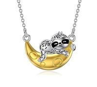 NTALJC Silver Butterfly Dragonfly Hummingbird Axolotl Bunny Cat Dog Frog Guinea Turtle Turtle Highland Horse Wolf Sermaid Phoenix Unicorn Collane a sospensione Gioielli Animali Regali per le donne
