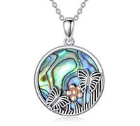NTALJC Silver Butterfly Dragonfly Hummingbird Axolotl Bunny Cat Dog Frog Guinea Turtle Turtle Highland Horse Wolf Sermaid Phoenix Unicorn Collane a sospensione Gioielli Animali Regali per le donne