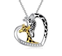 NTALJC Silver Butterfly Dragonfly Hummingbird Axolotl Bunny Cat Dog Frog Guinea Turtle Turtle Highland Horse Wolf Sermaid Phoenix Unicorn Collane a sospensione Gioielli Animali Regali per le donne