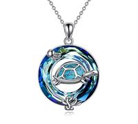 NTALJC Silver Butterfly Dragonfly Hummingbird Axolotl Bunny Cat Dog Frog Guinea Turtle Turtle Highland Horse Wolf Sermaid Phoenix Unicorn Collane a sospensione Gioielli Animali Regali per le donne