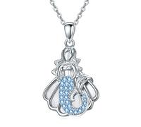 NTALJC Silver Butterfly Dragonfly Hummingbird Axolotl Bunny Cat Dog Frog Guinea Turtle Turtle Highland Horse Wolf Sermaid Phoenix Unicorn Collane a sospensione Gioielli Animali Regali per le donne