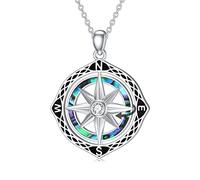 NTALJC Silver Cross Evil Eye Hebrew Chai Moon Sun Claddagh Anchor Compass Stethoscope Tennis Racket Ballerina Mother Pendant Necklaces Jewellery Gifts for Women Girls