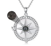 NTALJC Silver Cross Evil Eye Hebrew Chai Moon Sun Claddagh Anchor Compass Stethoscope Tennis Racket Ballerina Mother Pendant Necklaces Jewellery Gifts for Women Girls