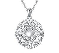 NTALJC Silver Cross Evil Eye Hebrew Chai Moon Sun Claddagh Anchor Compass Stethoscope Tennis Racket Ballerina Mother Pendant Necklaces Jewellery Gifts for Women Girls