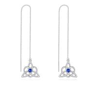 NTALJC Silver Threader Earring Dangle Drop Tassel Pull Through Earrings for Women