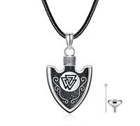 NTALJC Silver Tree of Life Owl Elephant Arrow Urn Necklace for Ashes Cremation Jewellery for Ashes Memorial Keepsake Jewellery Gifts for Women Men