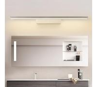 NTALJC Wall Lamps Lights LED Bathroom Mirror Indoor Above Mirror Modern Long Decorative Aluminium for Vanity Bedroom Living Room (Black-Warm Light 41cm)