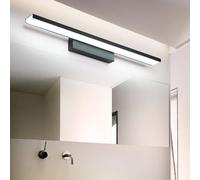 NTALJC Wall Lamps Lights LED Bathroom Mirror Indoor Above Mirror Modern Long Decorative Aluminium for Vanity Bedroom Living Room (Black-Warm Light 41cm)
