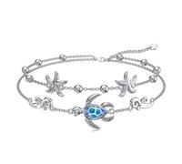 NTALJC Witches Silver Witches Knot/Butterfly/Dragonfly Bracciale d'argento Luck Irish Celtic Celtic Moon Charm Bracciale Triquetra Wicca Magia gioielli per donne Regali