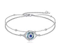 NTALJC Witches Silver Witches Knot/Butterfly/Dragonfly Bracciale d'argento Luck Irish Celtic Celtic Moon Charm Bracciale Triquetra Wicca Magia gioielli per donne Regali