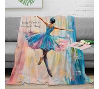 NTBSDVKDO stampa 3D Ballerina dancing coperta microfibra biancheria da letto morbida e calda plaid compatto anti-pilling per studenti universitari artistic movement 80×90inch(200x230cm)