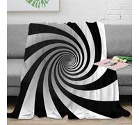 NTBSDVKDO stampa 3D Optical illusion coperta da divano microfibra biancheria da letto lavabile coperta da salotto anti-pilling per regali per il soggiorno astratto spiral design 70×80inch(180x200cm)