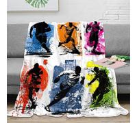 NTBSDVKDO stampa 3D player action coperta da viaggio microfibra biancheria da letto morbida coperta da riposo anti-pilling per giovani in viaggio lavoro Dynamic sports 80×90inch(200x230cm)