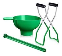 Ntcpefy Kit di inscatolamento coperchio imbuto di messa in scatola per barattoli di inscatolamento strumenti da cucina anti-bruciore