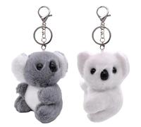 NTEVXZ 2Pcs Portachiavi Koala Peluche, Portachiavi Animali Peluche, per Borsa Auto Chiave Ciondolo Borsa Zaino, Regalo per Ragazze Bambini (10cm)