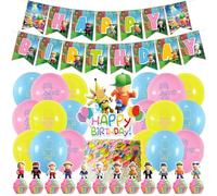 NTEVXZ 32Pcs Stumble Decorazioni Compleanno,Guys Birthday Decoration,Stumble Man Decorazione per Feste a Tema,Bambini Della Festa di Compleann,Forniture per Feste de Stumble