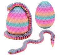 NTEVXZ Uovo di Serpente Stampato in 3D Animali Stampati in 3D Ornamento del Serpente con Stampa 3D Giocattoli Flessibili di Serpente per la Decorazione Domestica per Adulti Bambini