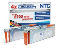 NTG 4 pezzi con chiusura a parete intermedia, 2400 - 2700 mm, fissaggio del carico e sicurezza per il trasporto per auto, camion, rimorchi e furgoni