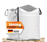NTG Big Bag, 1 pezzo, 90 x 90 x 90 cm, portata 1000 kg, 4 passanti | Impermeabile e protetto dai raggi UV, sacco per rifiuti da giardino e fogliame per detriti da costruzione e giardino