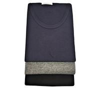 NTG by Nottingham Confezione N. 3 Canotte Uomo Spalla Larga Colorate Cotone Jersey - Articolo Realizzato in 100% Cotone con la Garanzia di qualità delle Linee Igam - Blu, Grigio, Nero