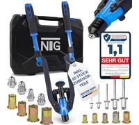 NTG Kombi 2 in 1 Pinza per dadi a rivetto e pinza per rivetti ciechi | Utensile per dadi a rivetto Rivettatrice | per rivetti ciechi e dadi a rivetto | Pinza per rivetti incl. 85 pezzi