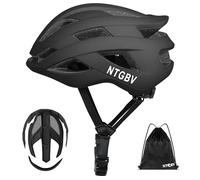 NTGBV Casco da bici per adulti per uomo/donna con borsa per casco, 2 fodere rimovibili che assorbono l'umidità, quadrante regolabile, vestibilità comoda, leggero, antiurto, certificato CPSC 1203