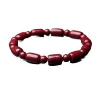 NTIYOU Bracciali Braccialetto di Perline Preoccupazione Feng Shui RicchezzaCinnabro Naturale Perline di Secchio di cinabro Viola Minerale Grezzo Porta prosperità Perline