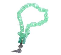 NTIYOU Collana da donna con pendente in acrilico trasparente con lucchetto, lucchetto in resina, collana girocollo a catena lunga trasparente(Green)