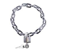 NTIYOU Collana da donna con pendente in acrilico trasparente con lucchetto, lucchetto in resina, collana girocollo a catena lunga trasparente(Blanc)
