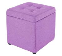 NTIYOU Poggiapiedi Panca quadrata Supporto in legno Poggiapiedi imbottito multiuso Pouf Sedia Sgabello Rivestimento in tessuto Rivestimento in lino sfoderabile Sala