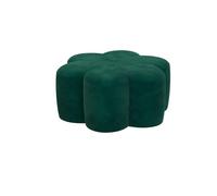 NTIYOU Poggiapiedi Petalo Sgabello basso Divano Sgabello con gradino Sgabello da seduta in tessuto Ottoman Pouf for la casa Sgabello cambio scarpe for sgabello creativo Sala(Green)