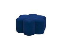NTIYOU Poggiapiedi Petalo Sgabello basso Divano Sgabello con gradino Sgabello da seduta in tessuto Ottoman Pouf for la casa Sgabello cambio scarpe for sgabello creativo Sala(Blue)