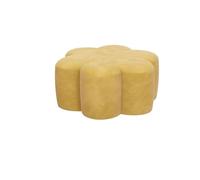 NTIYOU Poggiapiedi Petalo Sgabello basso Divano Sgabello con gradino Sgabello da seduta in tessuto Ottoman Pouf for la casa Sgabello cambio scarpe for sgabello creativo Sala(Yellow)