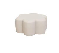NTIYOU Poggiapiedi Petalo Sgabello basso Divano Sgabello con gradino Sgabello da seduta in tessuto Ottoman Pouf for la casa Sgabello cambio scarpe for sgabello creativo Sala(Blanc)