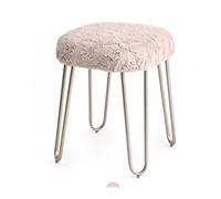 NTIYOU Poggiapiedi Poggiapiedi Ferro quadrato Soggiorno Camera da letto Ottomano Panca imbottita Sgabello for trucco in stile europeo tessuto in ferro arte cambio scarpe Sala