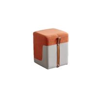 NTIYOU Poggiapiedi Poggiapiedi Sgabello moderno Sgabello poggiapiedi Sgabello for cambio scarpe for la casa Sgabello basso Soggiorno, camera da letto Sgabello creativo Sala(Orange)