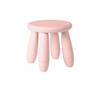 NTIYOU Poggiapiedi Sgabello corto in plastica Scarpe for la casa Sgabello fasciatoio Divano poggiapiedi Panca piccola for camera da letto Cucina Soggiorno Sgabello creativo Sala(China Light Pink)