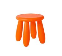 NTIYOU Poggiapiedi Sgabello corto in plastica Scarpe for la casa Sgabello fasciatoio Divano poggiapiedi Panca piccola for camera da letto Cucina Soggiorno Sgabello creativo Sala(China Orange)