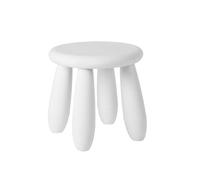 NTIYOU Poggiapiedi Sgabello corto in plastica Scarpe for la casa Sgabello fasciatoio Divano poggiapiedi Panca piccola for camera da letto Cucina Soggiorno Sgabello creativo Sala(China White)