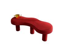 NTIYOU Poggiapiedi Sgabello for scarpe con cambio piede triangolo creativo Panca for area ricreativa Sgabello for divano a forma speciale for soggiorno Sgabello creativo Sala(Red)
