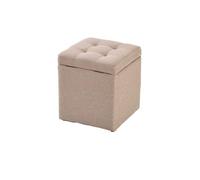 NTIYOU Poggiapiedi Sgabello multifunzionale for la casa, cambio scarpe, sgabello, tessuto, divano portatile, sgabello for dormitorio, soggiorno, camera da letto Sala(Khaki)