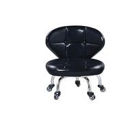 NTIYOU Poggiapiedi Sgabello piccolo con ruote Sgabello basso Portico Sgabello cambio scarpe Sgabello divano Poggiapiedi Sgabello in pelle Sgabello creativo Sala(Noir,24cm)