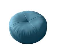 NTIYOU Poggiapiedi Sgabello piccolo in pelle Sgabello con gradino Sgabello rotondo con cuscino futon Sgabello for cambio scarpe Sgabello basso for sgabello creativo Sala(Blue)