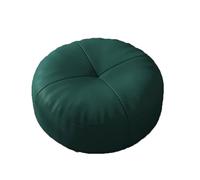 NTIYOU Poggiapiedi Sgabello piccolo in pelle Sgabello con gradino Sgabello rotondo con cuscino futon Sgabello for cambio scarpe Sgabello basso for sgabello creativo Sala(Dark Green)