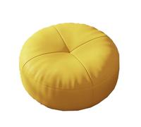 NTIYOU Poggiapiedi Sgabello piccolo in pelle Sgabello con gradino Sgabello rotondo con cuscino futon Sgabello for cambio scarpe Sgabello basso for sgabello creativo Sala(Yellow)
