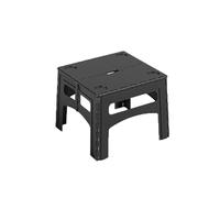 NTIYOU Poggiapiedi Sgabello pieghevole portatile for esterni Sgabello in plastica addensata Sgabello basso Sgabelli for soggiorno, camera da letto Sgabello creativo Sala(Noir)